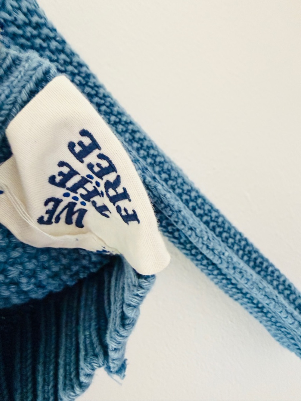 Free People In a Daze Blue Cable Knit Pullover Sweater - Picture 8 of 10